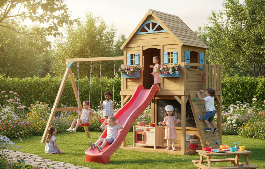 Wooden playhouse